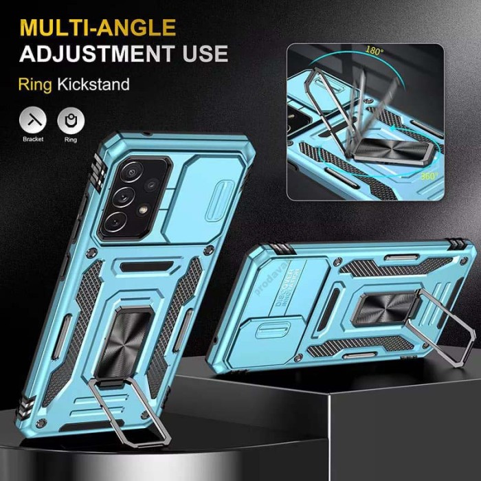 Чохол Samsung Galaxy A23 (A235) Camshield Army Ring червоний