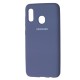 Чохол для Samsung Galaxy A20/A30 Silicone Full лавандовий-сірий