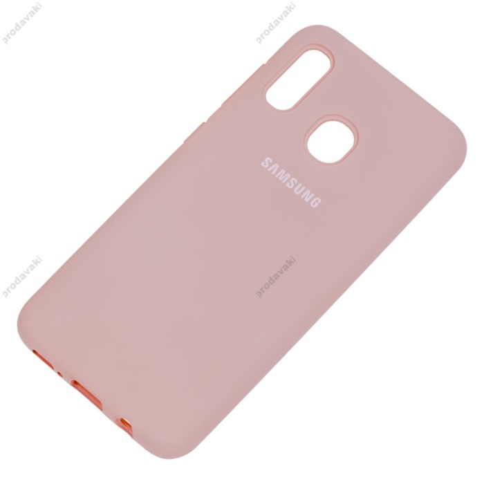 Чохол для Samsung Galaxy A20/A30 Silicone Full pink sand