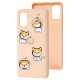 Чохол для Samsung Galaxy A41 (A415) Wave Fancy laika spaceman / pink sand