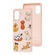 Чохол для Samsung Galaxy A41 (A415) Wave Fancy funny dogs / pink sand