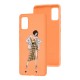 Чохол для Samsung Galaxy A41 (A415) Wave Fancy plaid skirt girl / peach