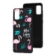 Чохол Samsung Galaxy A41 (A415) Wave Fancy flamingo / black
