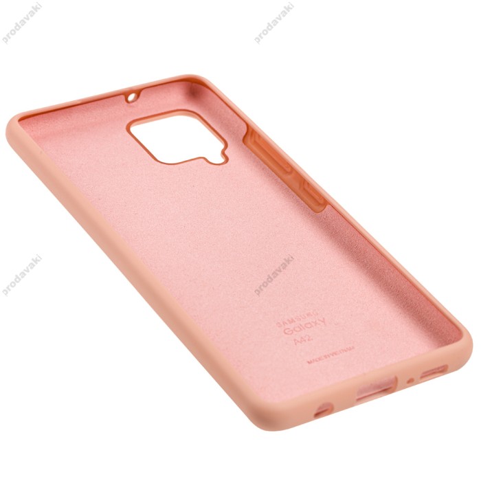 Чохол Samsung Galaxy A42 (A426) Silicone Full рожевий / pudra