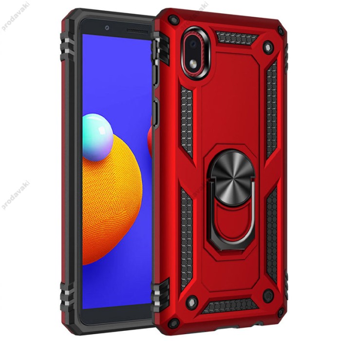 Чохол для Samsung Galaxy A01 Core (A013) Serge Ring ударостійкий червоний