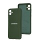 Чохол Samsung Galaxy A04E (A042) Full camera зелений / dark green
