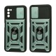 Чохол для Samsung Galaxy A03s (A037) Serge Ring Armor ударостійкий зелений