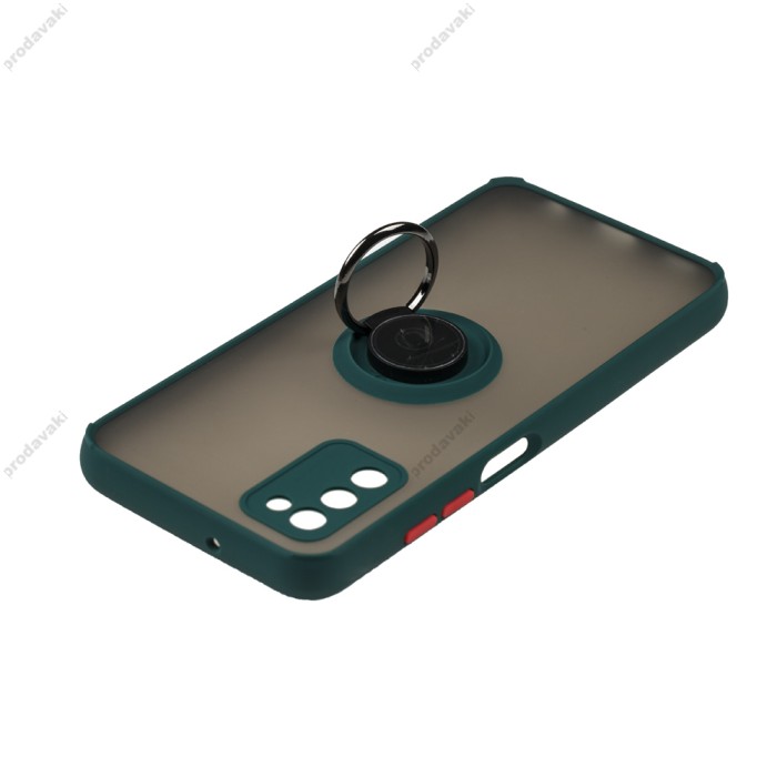 Чохол Samsung Galaxy A03s (A037) LikGus Edging Ring оливковий