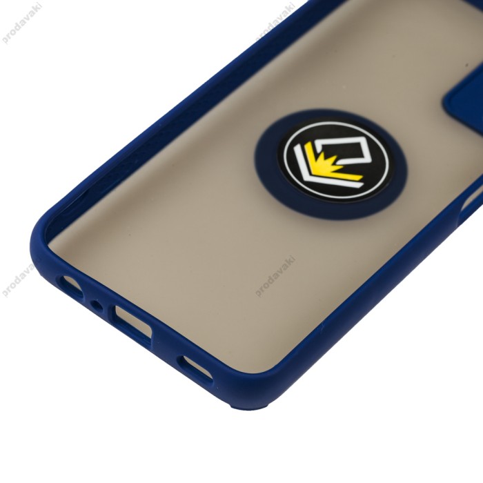 Чохол Samsung Galaxy A03s (A037) LikGus Edging Ring синій