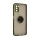 Чохол Samsung Galaxy A03s (A037) LikGus Edging Ring зелений (хакі)