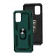 Чохол для Samsung Galaxy A02s (A025) / M02s (M025) Serge Ring ударостійкий темно-зеленому