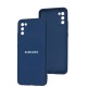 Чохол для Samsung Galaxy A02s/M02s Full camera синій/navy blue