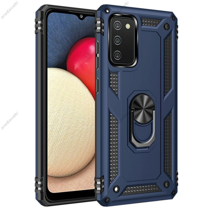 Чохол для Samsung Galaxy A02s (A025) / M02s (M025) Serge Ring ударостійкий синій