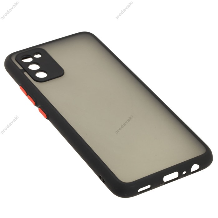 Чохол Samsung Galaxy A02s (A025) LikGus Totu camera protect чорний / червоний