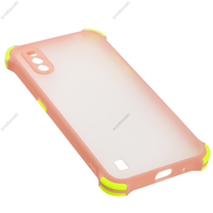 Чохол Samsung Galaxy A01 (A015) LikGus Totu corner protection рожевий