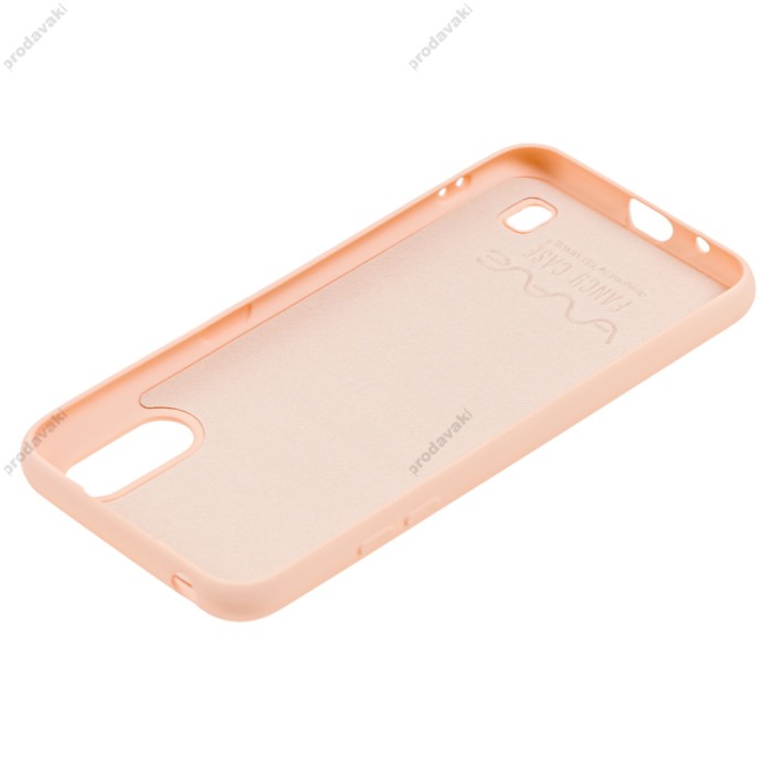 Чохол для Samsung Galaxy A01 (A015) Wave Fancy laika spaceman / pink sand