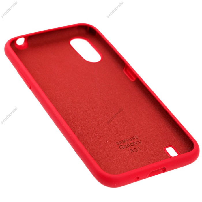 Чохол Samsung Galaxy A01 (A015) Silicone Full вишневий