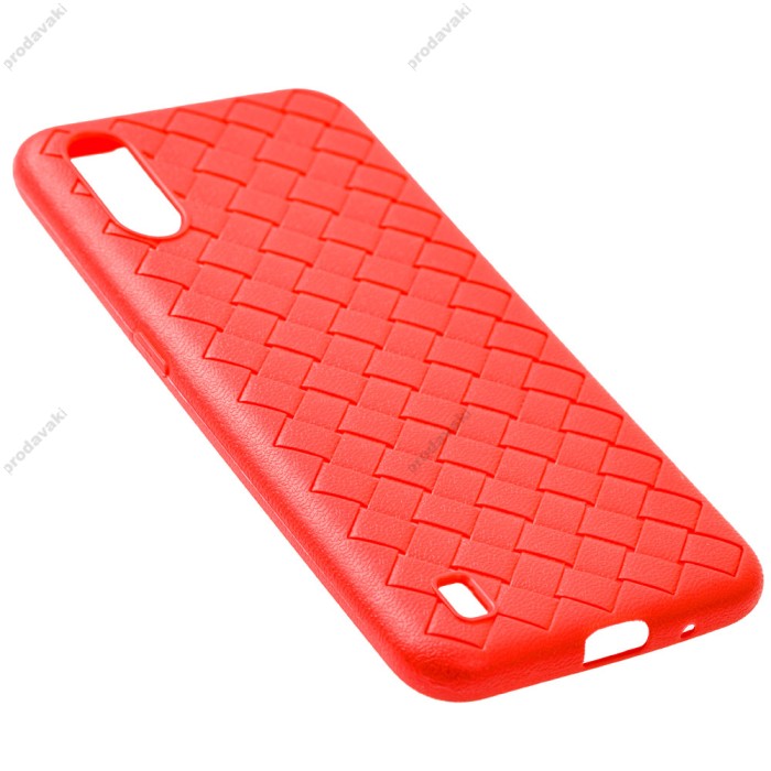 Чохол для Samsung Galaxy A01 (A015) Weaving червоний