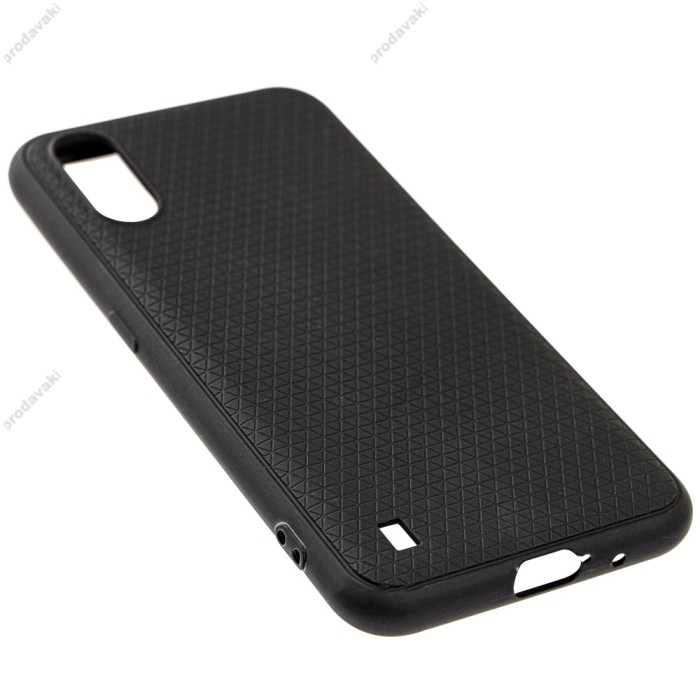Чохол для Samsung Galaxy A01 (A015) Grid case чорний
