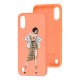 Чохол для Samsung Galaxy A01 (A015) Wave Fancy plaid skirt girl / peach