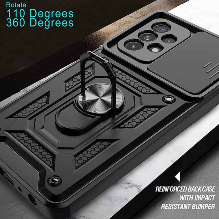 Чохол для Samsung Galaxy A03 (A035) Serge Ring Armor ударостійкий синій