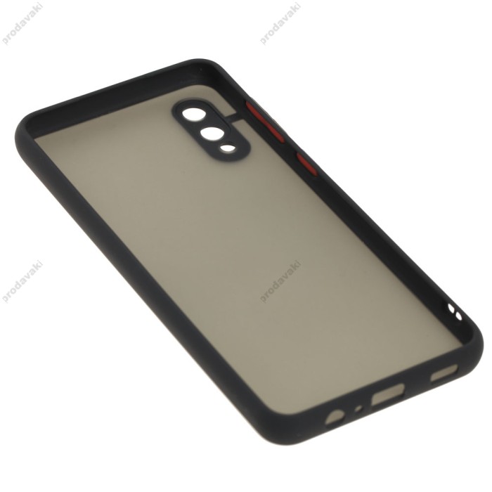 Чохол Samsung Galaxy A02 (A022) LikGus Totu camera protect чорний / червоний