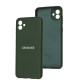 Чохол Samsung Galaxy A04 (A045) Full camera зелений / dark green