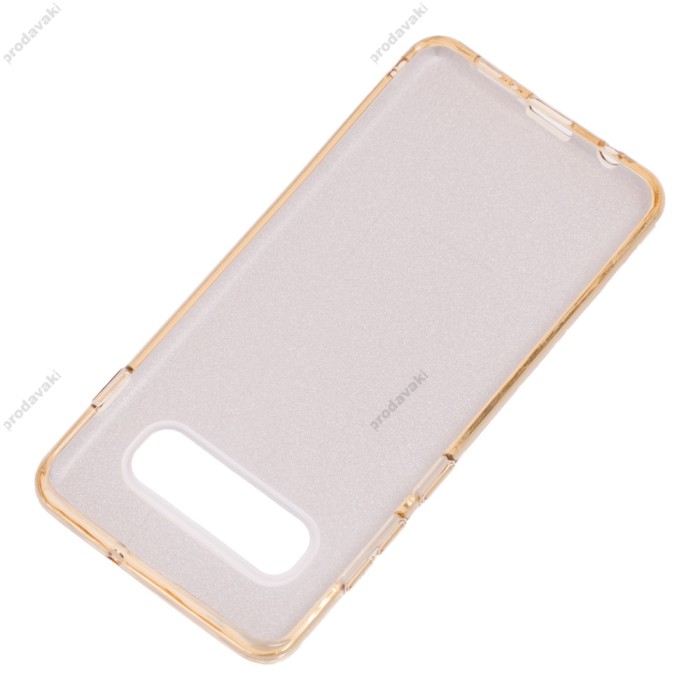 Чохол Samsung Galaxy S10+ (G975) Shining Glitter з блискітками золотистий