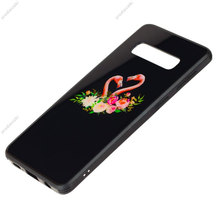 Чохол для Samsung Galaxy S10 (G973) glass print "фламінго"