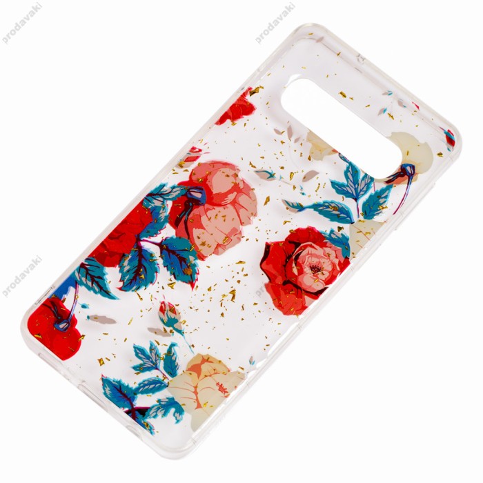 Чохол для Samsung Galaxy S10 (G973) Flowers Confetti "троянда"