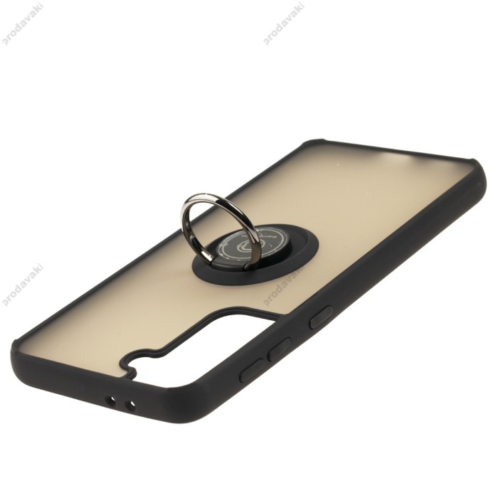 Чохол Samsung Galaxy S21+ (G996) LikGus Edging Ring чорний