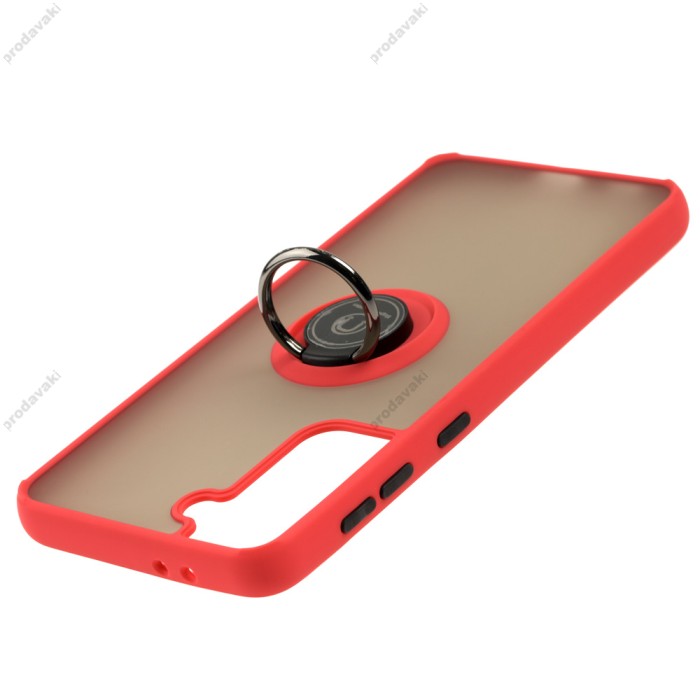 Чохол Samsung Galaxy S21+ (G996) LikGus Edging Ring червоний