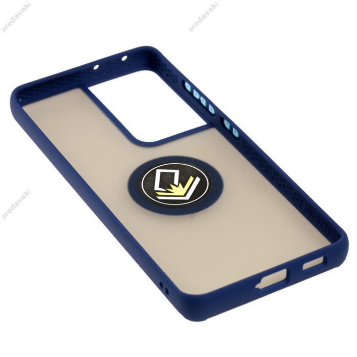 Чохол Samsung Galaxy S21 Ultra (G998) LikGus Edging Ring синій