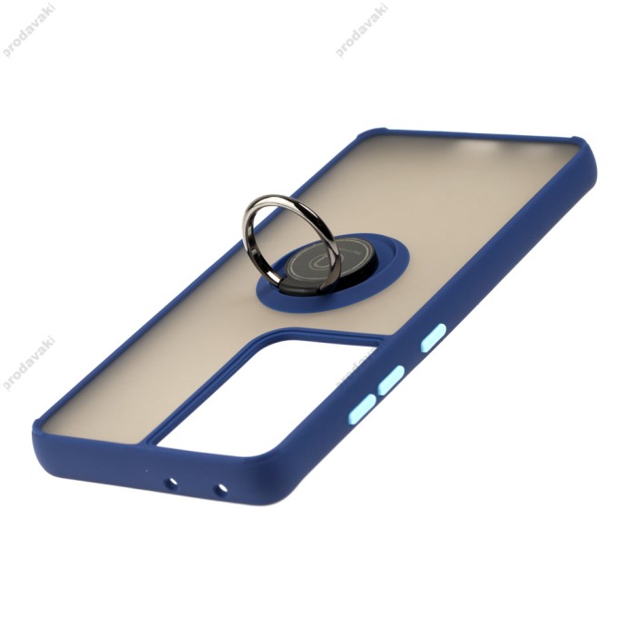 Чохол Samsung Galaxy S21 Ultra (G998) LikGus Edging Ring синій