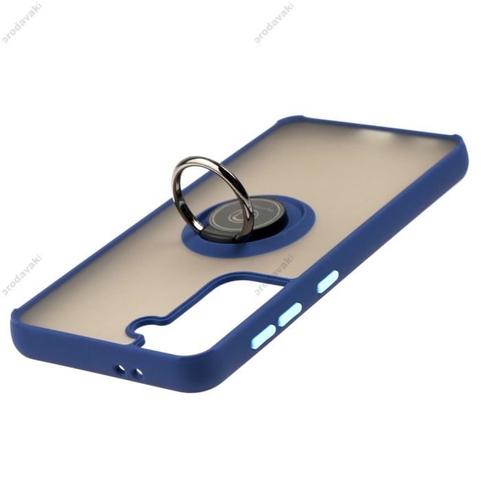Чохол Samsung Galaxy S21 (G991) LikGus Edging Ring синій