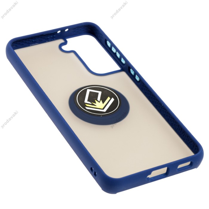 Чохол Samsung Galaxy S21 (G991) LikGus Edging Ring синій