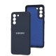 Чохол Samsung Galaxy S21 (G991) Silicone Full camera синій / midnight blue