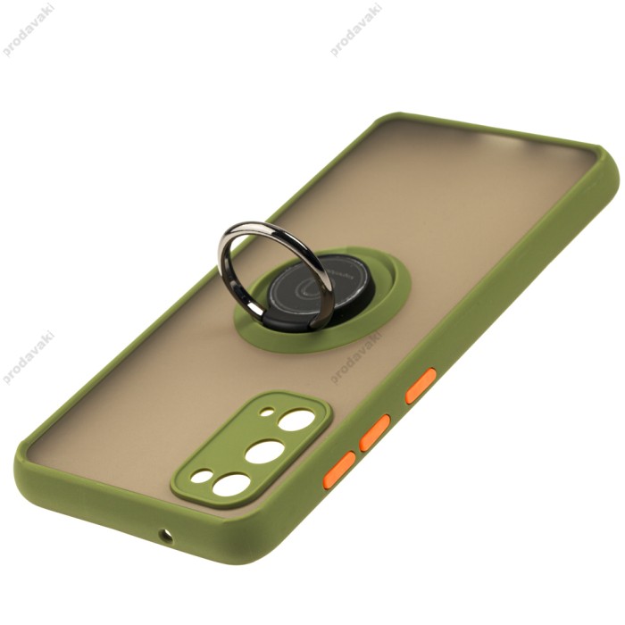 Чохол Samsung Galaxy S20 (G980) LikGus Edging Ring зелений