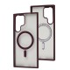 Чохол Samsung Galaxy S22 Ultra Berlia Color MagSafe burgundy