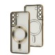 Чохол для Samsung Galaxy S22 (S901) WAVE Metal Color MagSafe gold