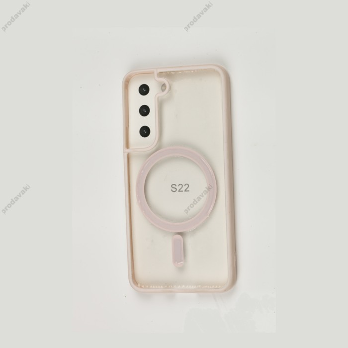 Чохол Samsung Galaxy S22 Berlia Color MagSafe pink
