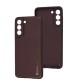 Чохол Samsung Galaxy S21 FE (G990) Leather Xshield plum red