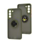 Чохол Samsung Galaxy S21 FE (G990) LikGus Edging Ring хакі