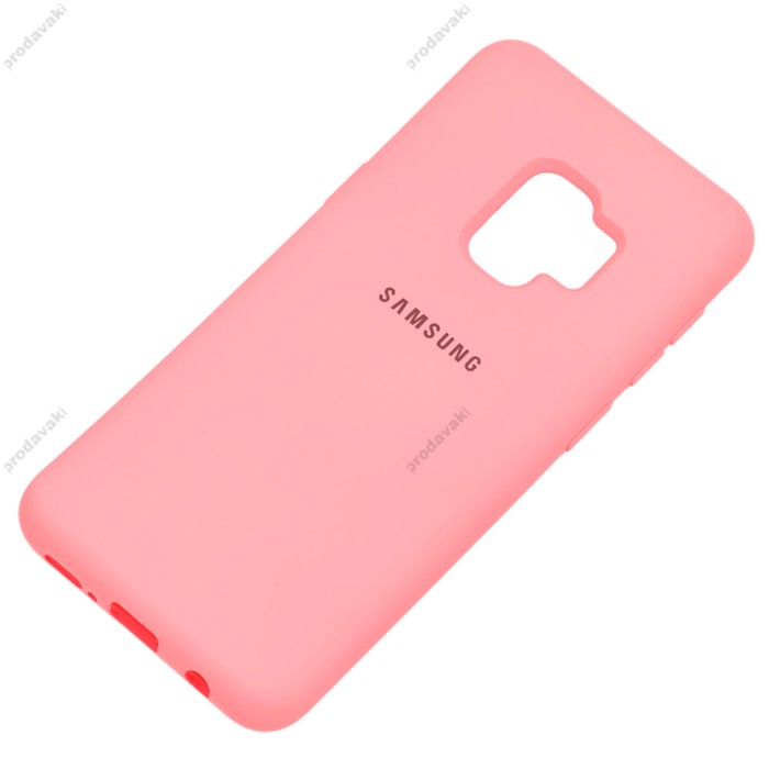 Чохол Samsung Galaxy S9 (G960) Silicone Full рожевий / персиковий