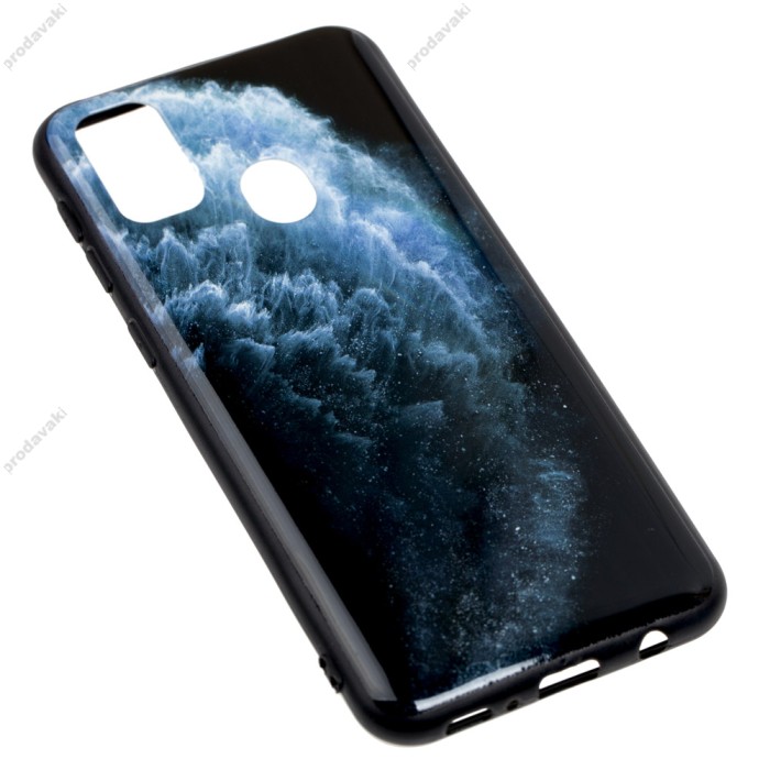 Чохол для Samsung Galaxy M21 / M30s print + popsocket "хвиля"