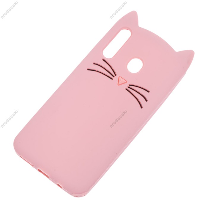 3D чохол для Samsung Galaxy M30 (M305) кіт рожевий