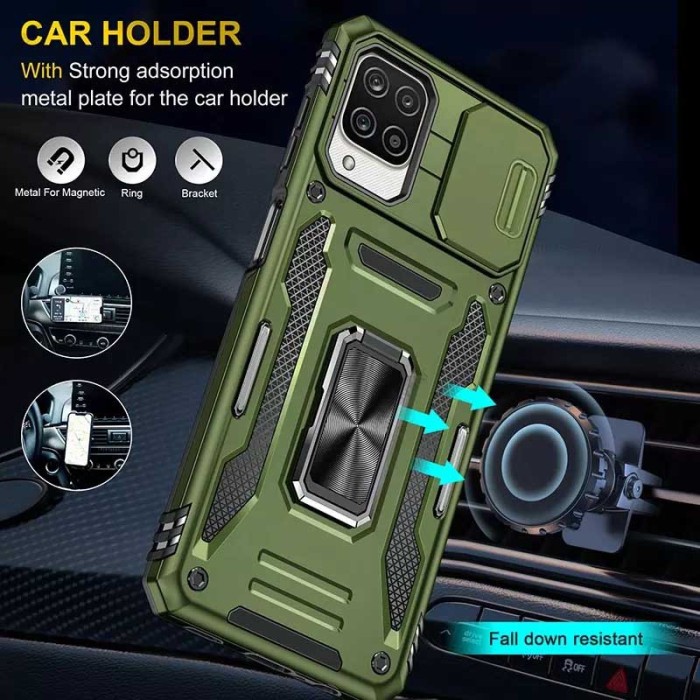 Чохол Samsung Galaxy M53 (M536) Camshield Army Ring червоний