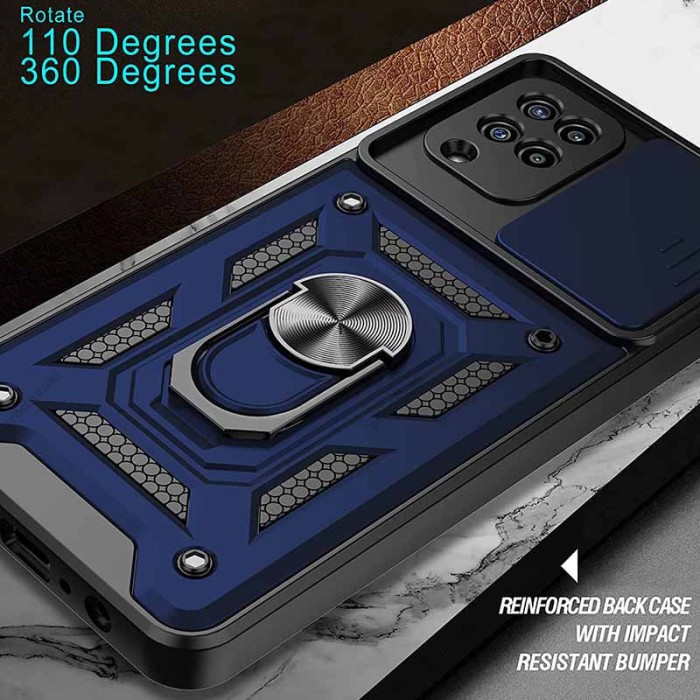 Чохол для Samsung Galaxy M53 (M536) Serge Ring Armor ударостійкий синій