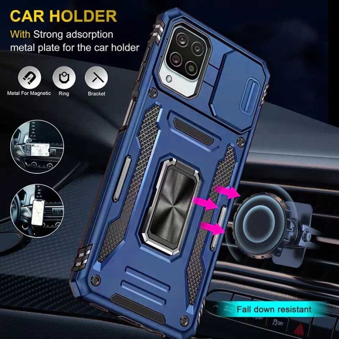 Чохол для Samsung Galaxy M53 (M536) Camshield Army Ring синій / navy