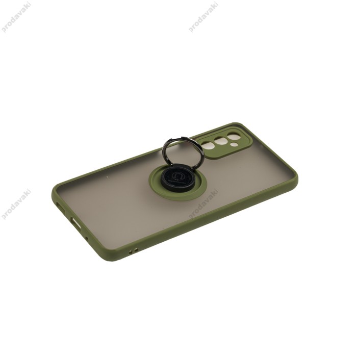 Чохол Samsung Galaxy M52 (M526) LikGus Edging Ring зелений (хакі)